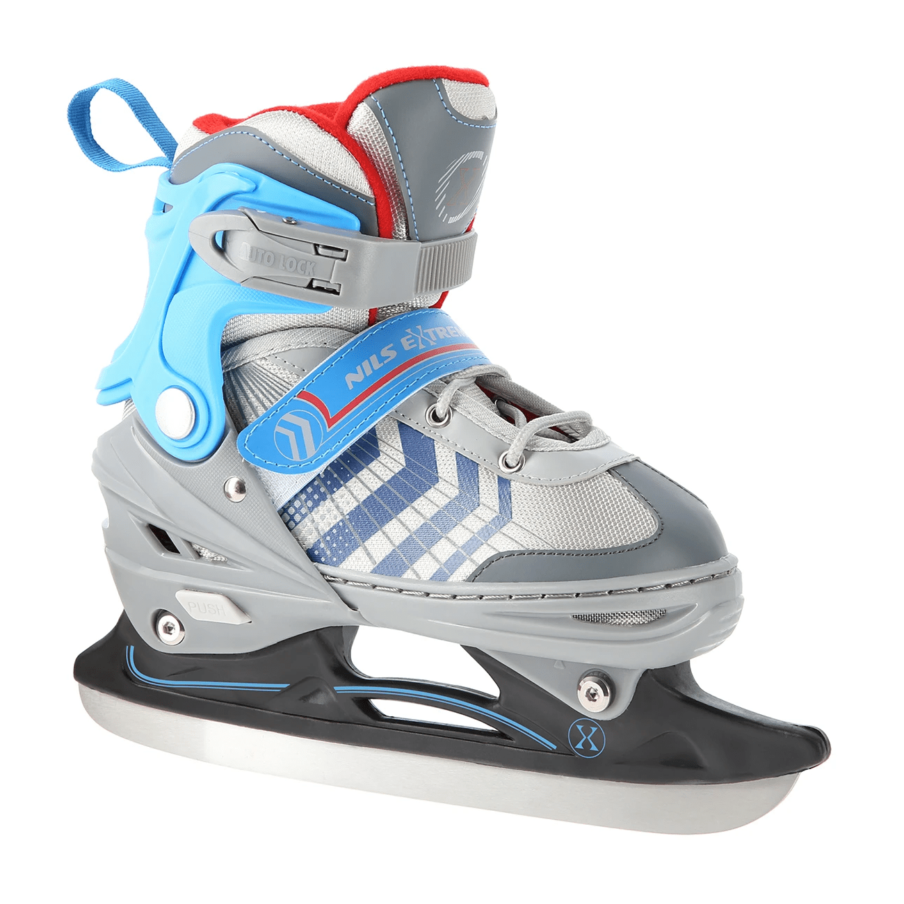 4in1 (rull)uisud NILS EXTREME NH18192 In-line Skates/Hockey Ice Skates, S (29-33), Grey/Blue