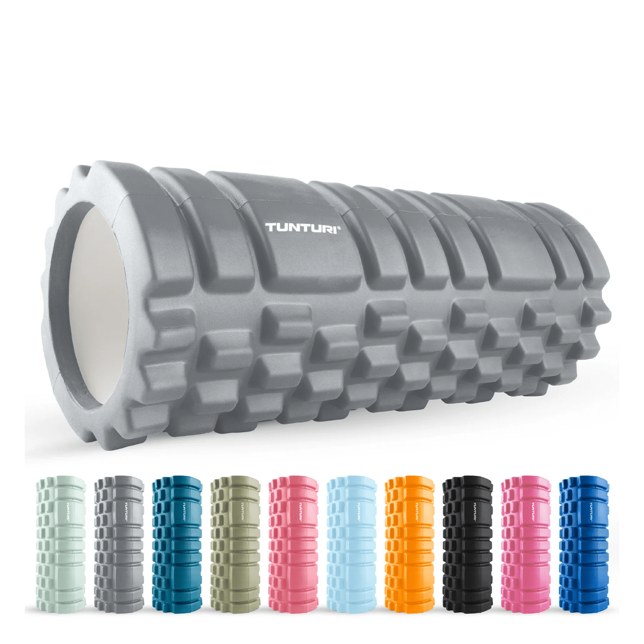 Massažirull TUNTURI Yoga Grid Foam Roller, 33cm, Grey