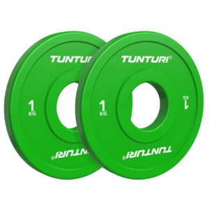 Raskuskettad TUNTURI Platinum Fractional Plates, Green, 50mm, 2 x 1 kg