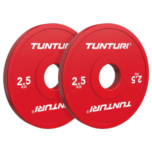 Raskuskettad TUNTURI Platinum Fractional Plates, Red, 50mm, 2 x 2,5 kg