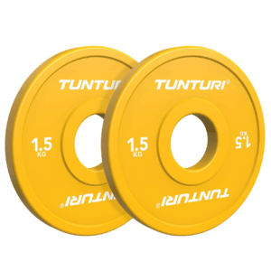 Raskuskettad TUNTURI Platinum Fractional Plates, Yellow, 50mm, 2 x 1,5 kg