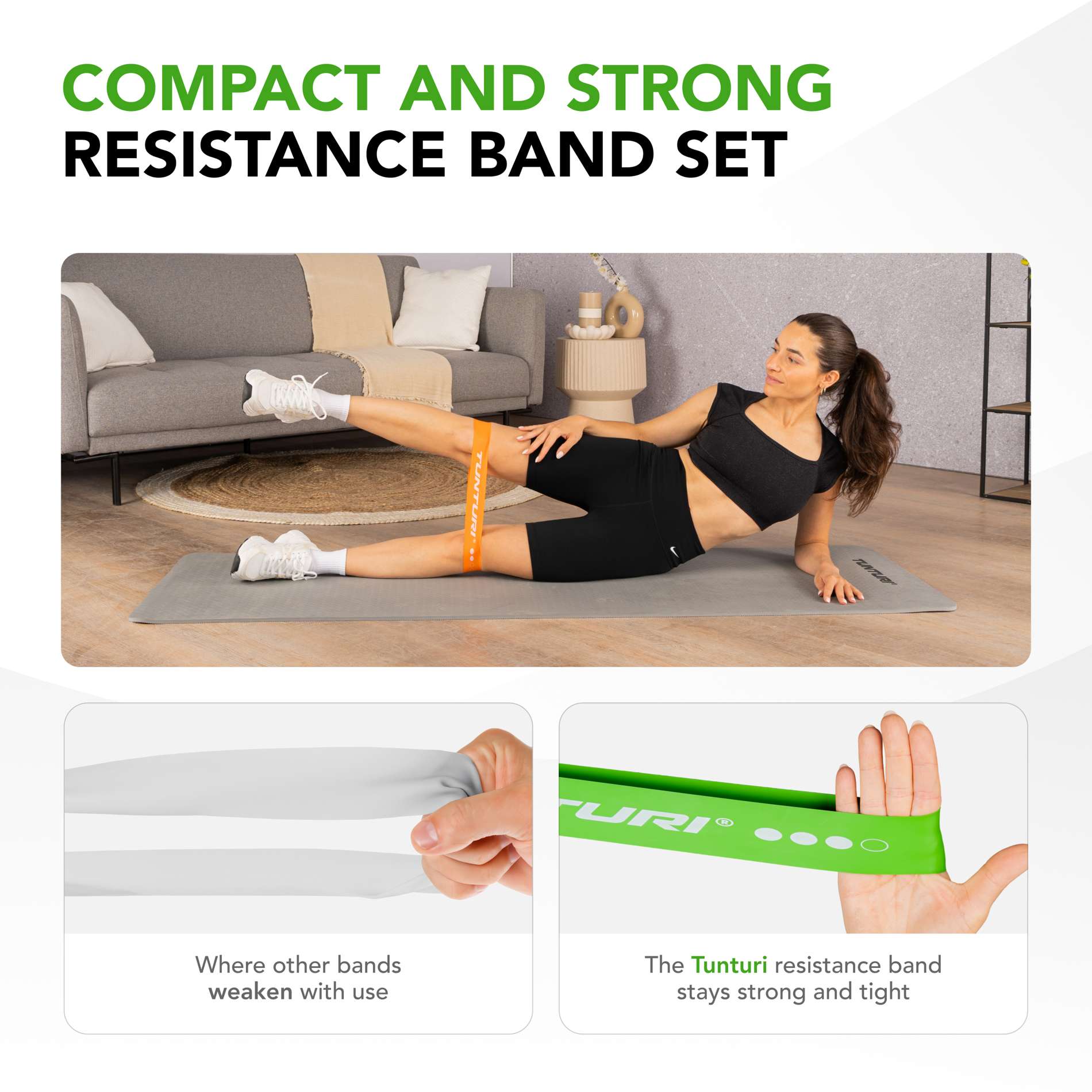 Võimlemiskummide komplekt TUNTURI Mini Resistance Band Set, 4 tk - Image 5