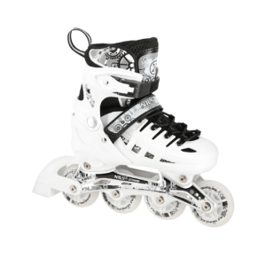 4in1 (rull)uisud NILS EXTREME NH10905 LED In-line Skates/Hockey Ice Skates, S (31-34), White/Black