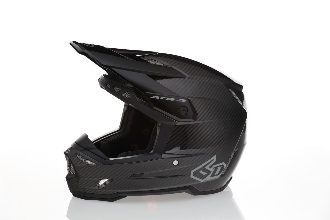 6D ATR-3 Solid Helmet FIM, Gloss Black - Image 3