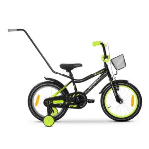 Laste jalgratas TABOU Rocket CS, 16" must/roheline