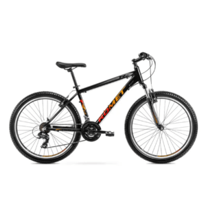 Noorte jalgratas ROMET Rambler R6.0, 26" must-oranž-punane (M)