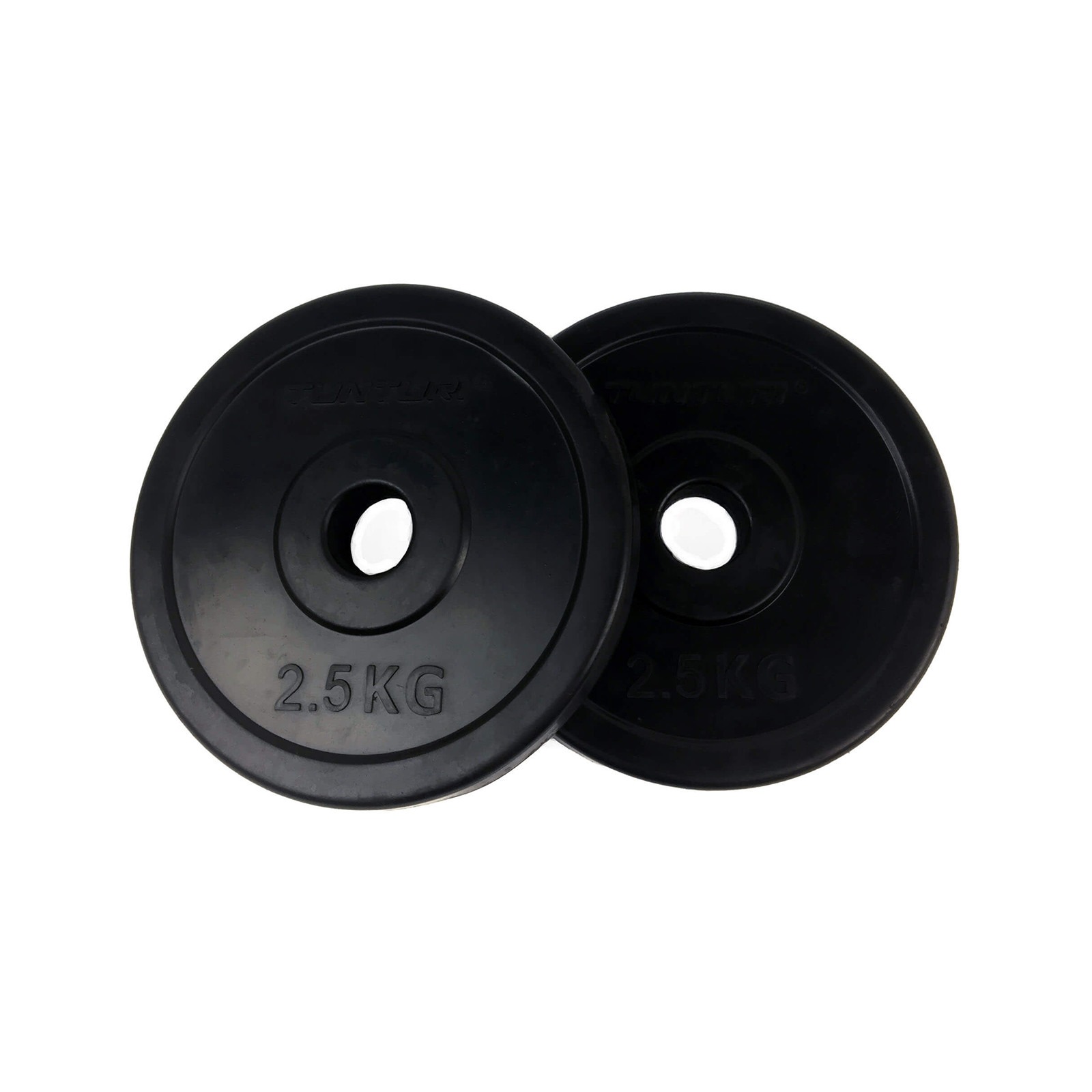 Raskuskettad TUNTURI Rubber Plates, 50 mm, 2,5 kg (paar)