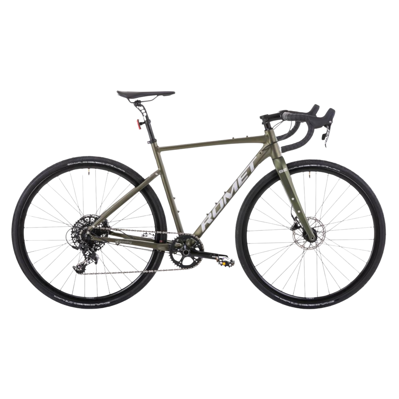 Gravel jalgratas ROMET Boreas 2, roheline-hall (L)