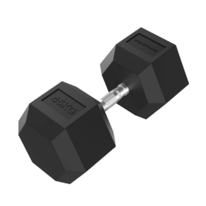 Hantel TUNTURI Platinum Hex Rubber Dumbbell, 45kg