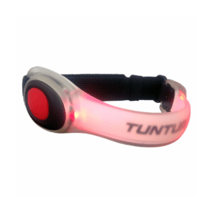 Jooksuhelkur, käevõru LED-valgustiga TUNTURI LED Armlight Red Set, 2 tk