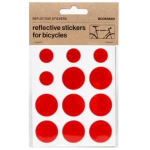 Helkurkleepsud jalgrattale BOOKMAN Reflective Stickers for Bicycles, punased täpid