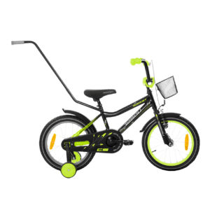 Laste jalgratas TABOU Rocket CS, 16" must/roheline