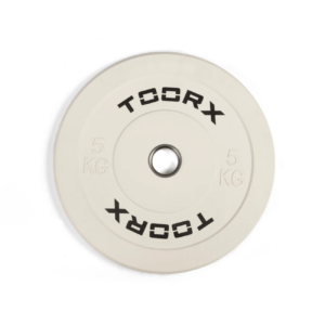 Raskusketas TOORX Bumper Plate Challenge, valge, 50 mm, 5 kg