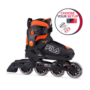 Laste rulluisud FILA X 2.0, Black/Orange (L)