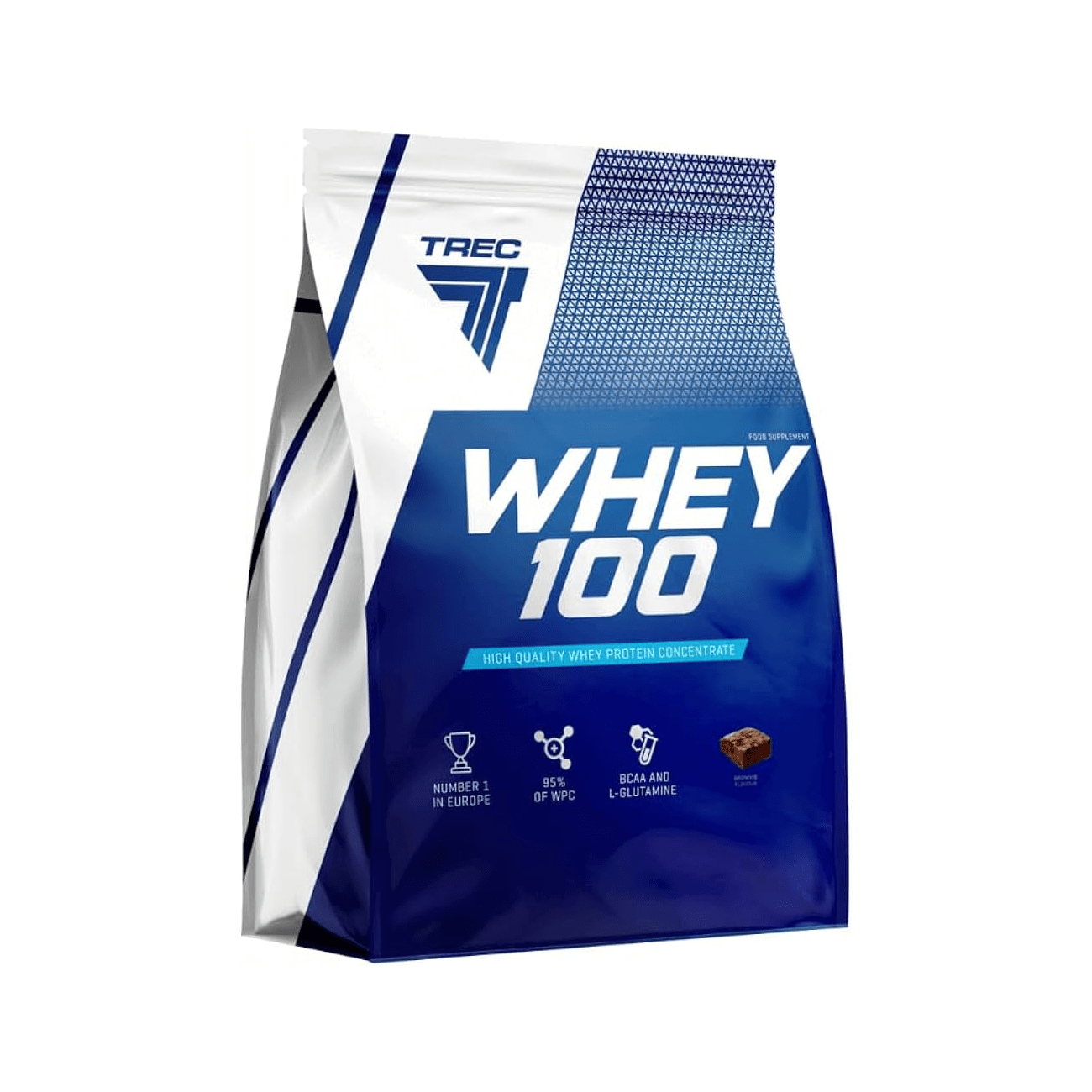 Valgupulber TREC WHEY 100, Brownies, 900g