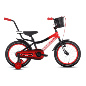 Laste jalgratas TABOU Rocket Alu, 14" must-punane