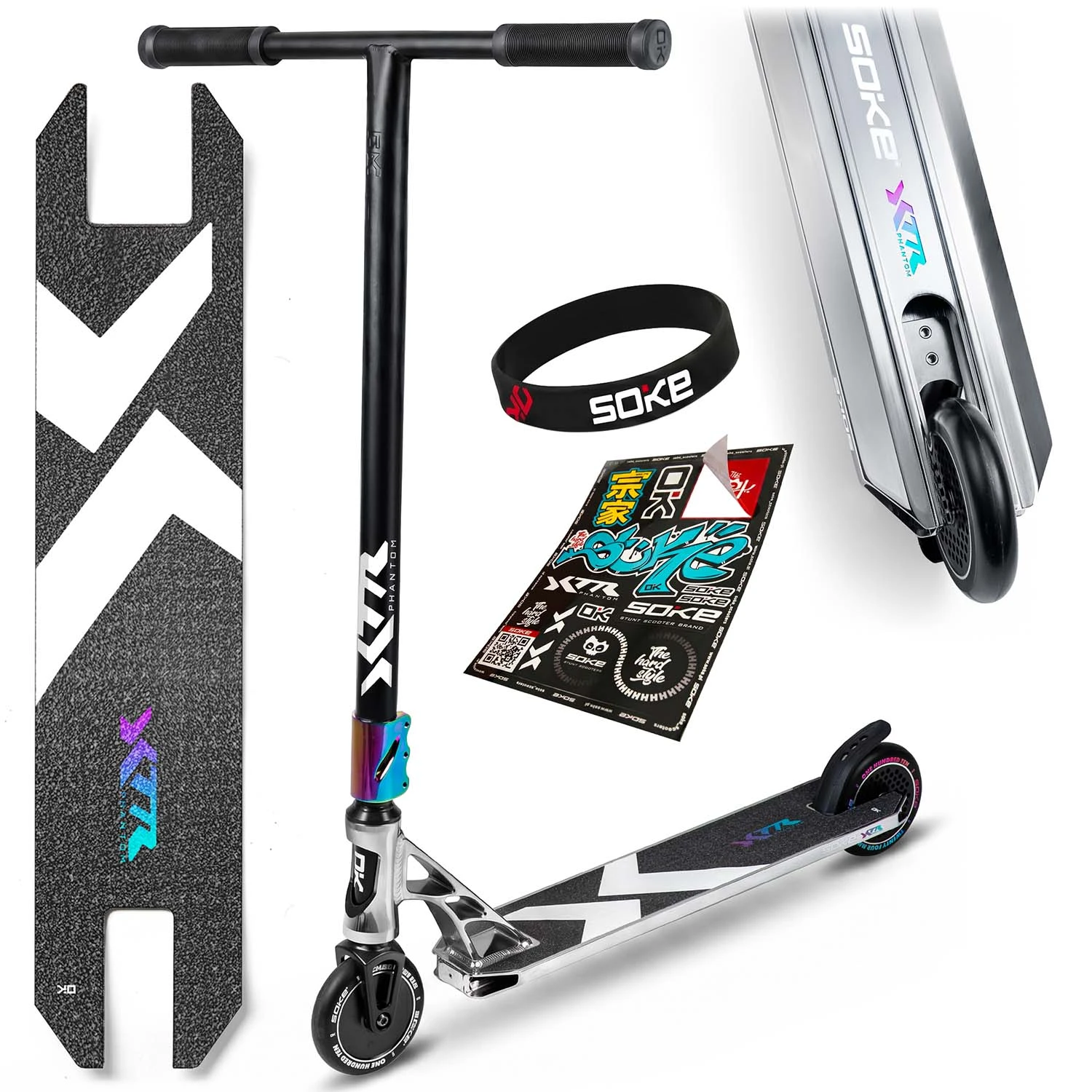 Trikitõukeratas SOKE XTR, hõbe-must